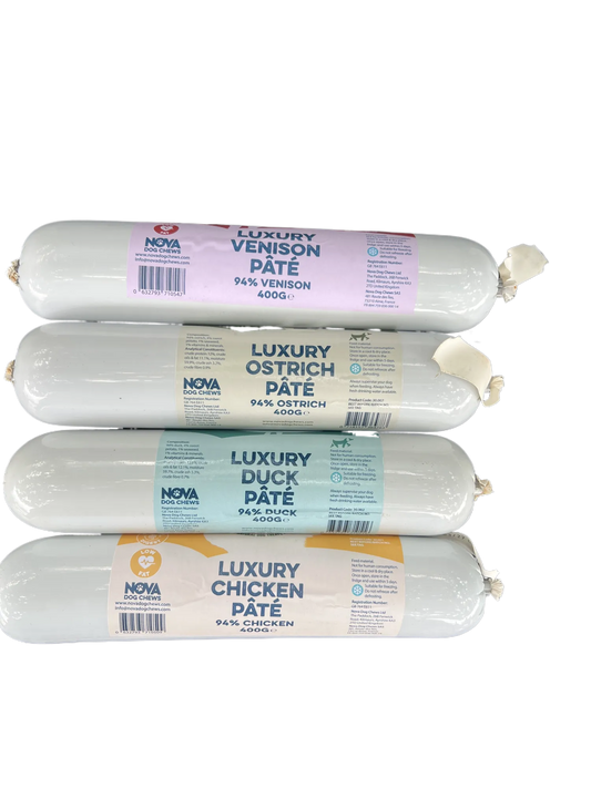 luxury pate all varieties £4.45 per tube_